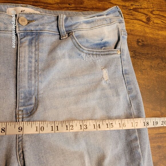 Kancan Jeans Size 31 High Rise Flare Stretch Light Wash Denim Western Rodeo - Picture 7 of 12